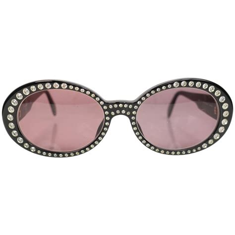 black chanel sunglasses rhinestones